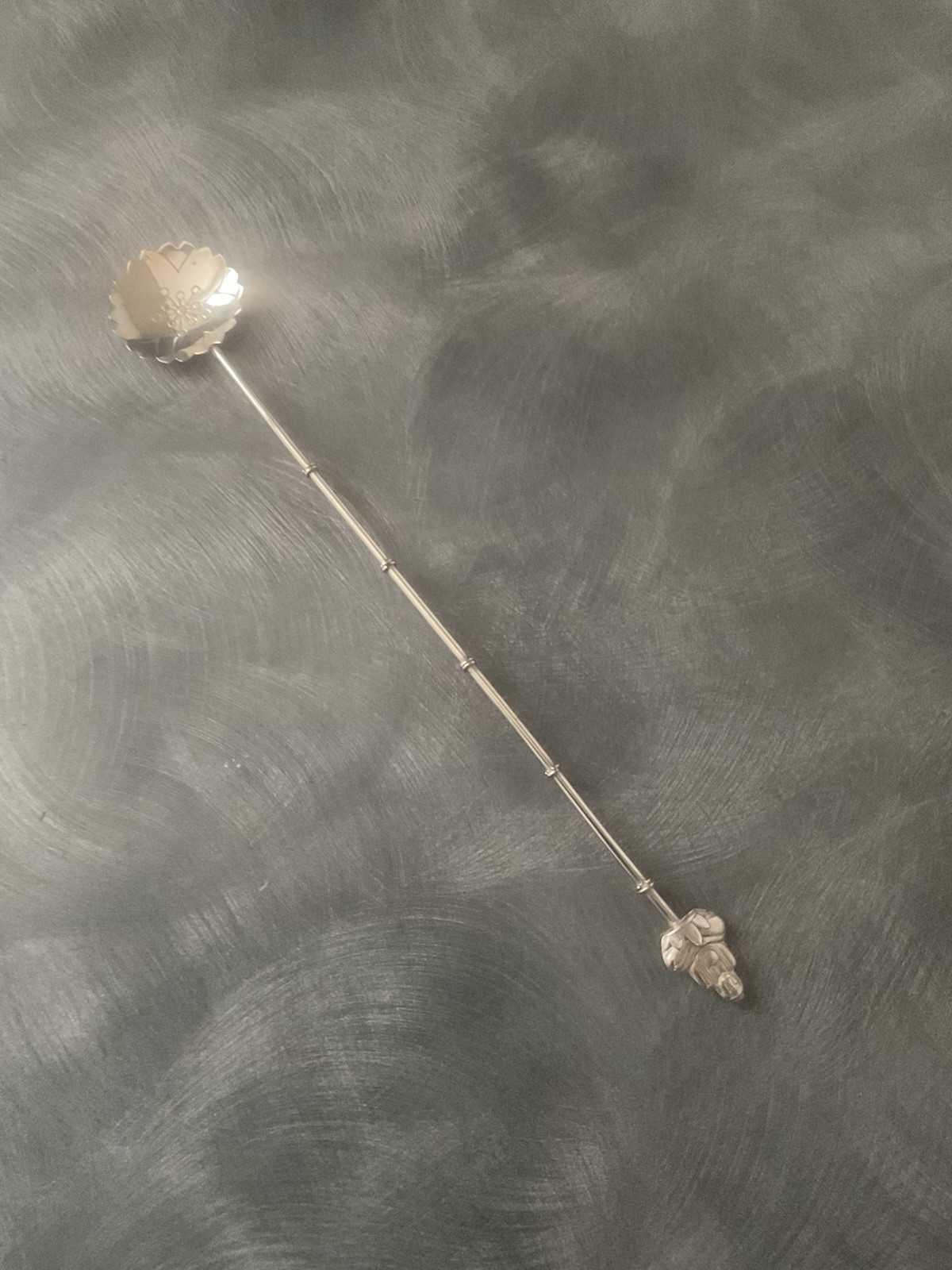 SOLID SILVER JAPANESE HALLMARKED COCKTAIL STIRRING SPOON CIRCA 1950