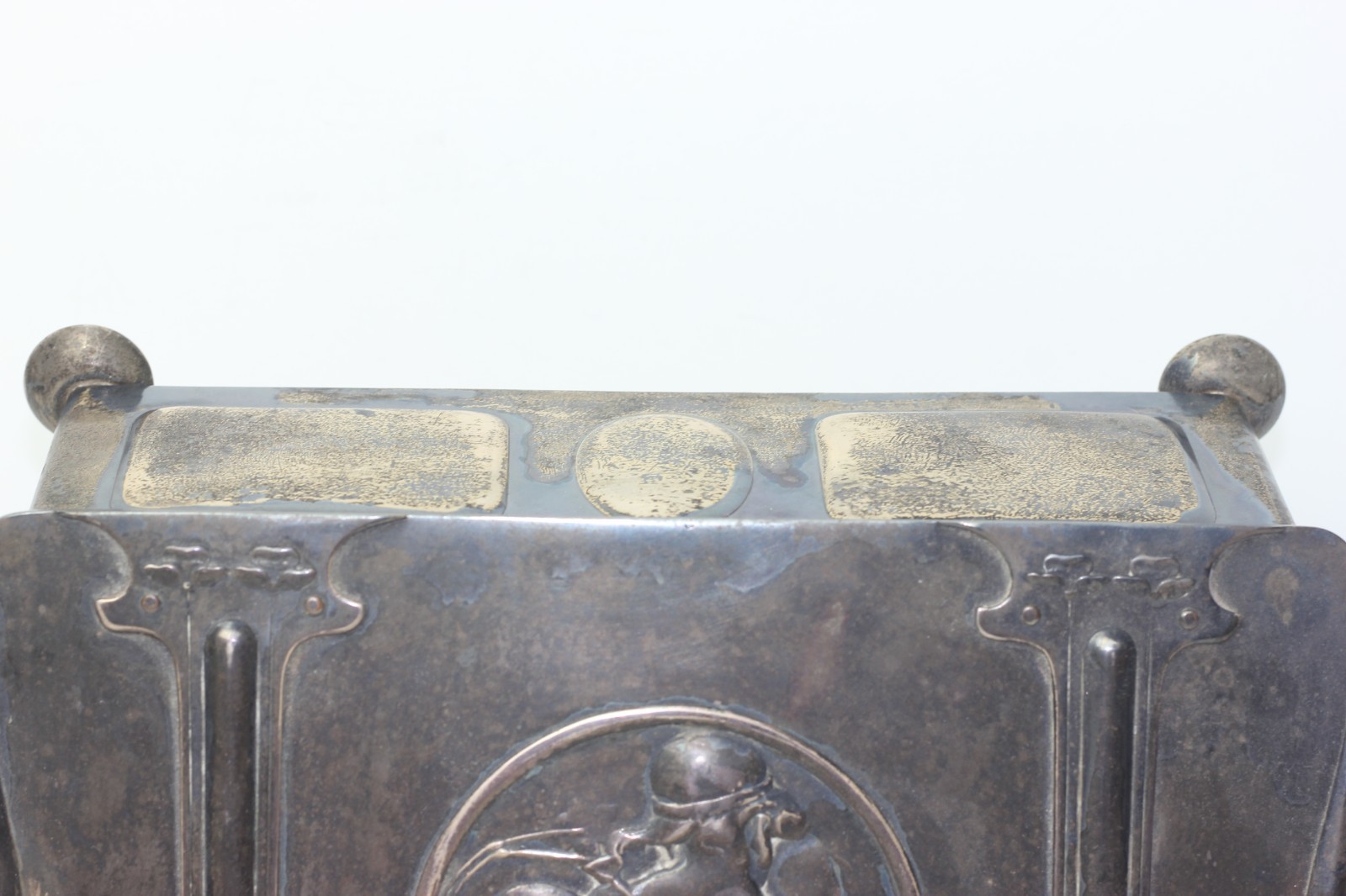 Antique Kate Harris Arts and Crafts Silver Jewelry Box 1899 England