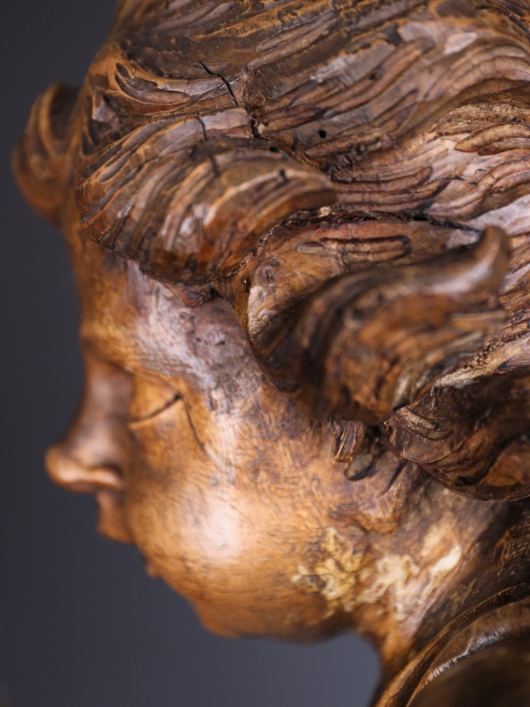 Large Italian Carved Wooden Putto Cherub Figure | Late 18th Century Ecclesiastic