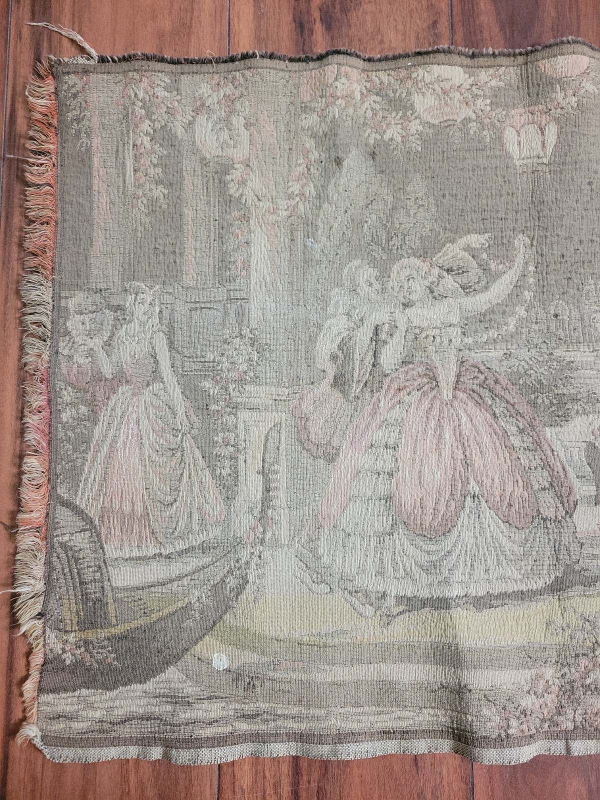 Vintage Tapestry Of 16th Century Venice Italy Woven
