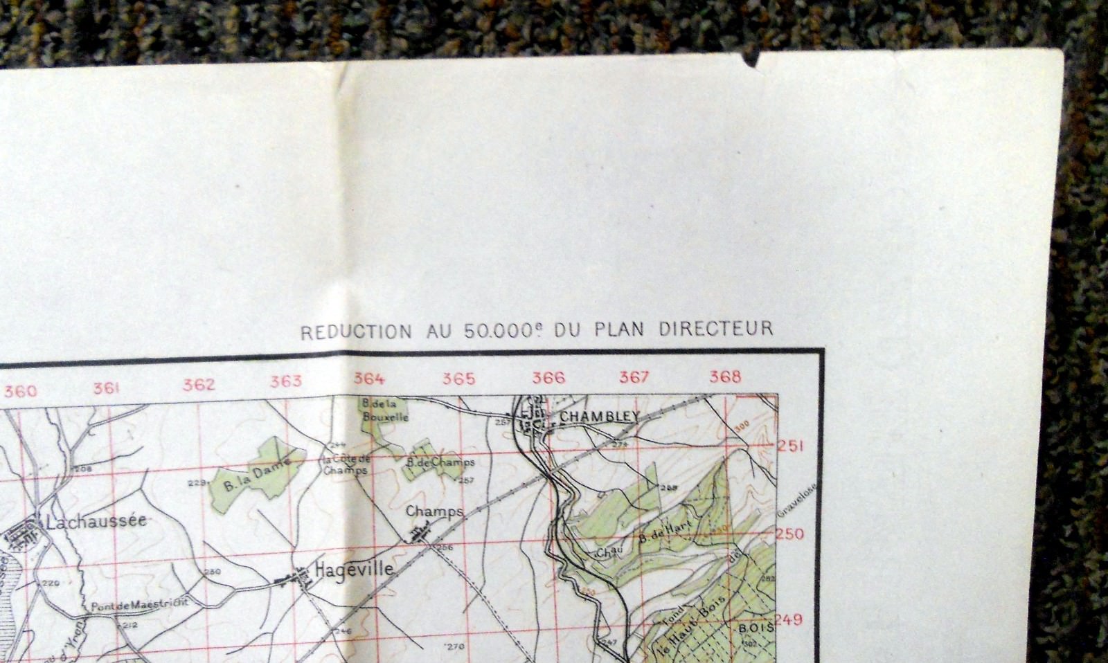 WW1 Original Very Rare Map of Montsec Germany, 1918