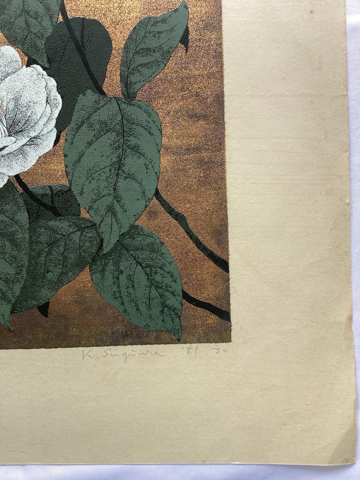 Sugiura Kazutoshi Camellia Silkscreen signed 34/70 No.4 1981