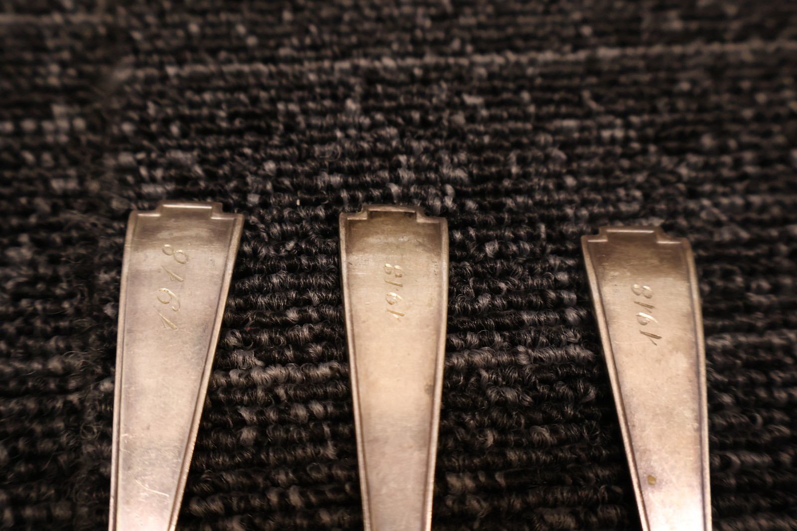 Gorham Etruscan Sterling lot of 6 spoons mono 1917 1918