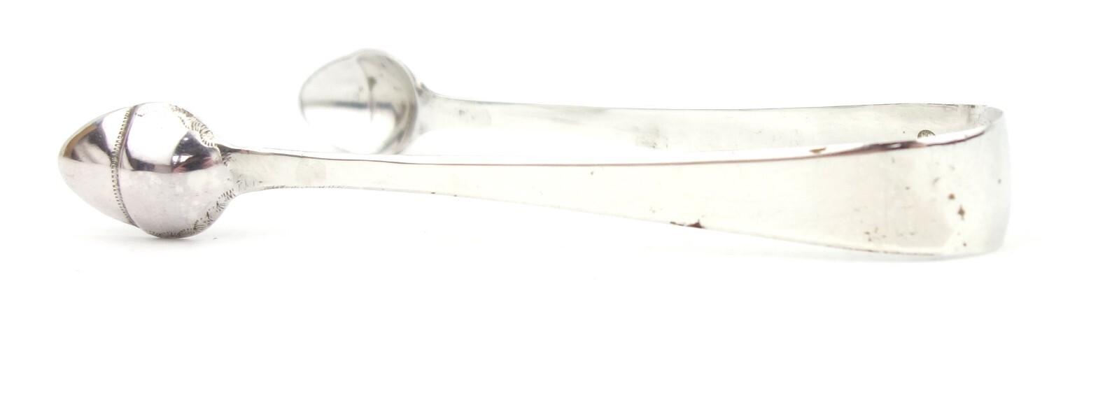 Antique Georgian Sterling Silver Sugar Tongs Acorn Bowls John Lambe