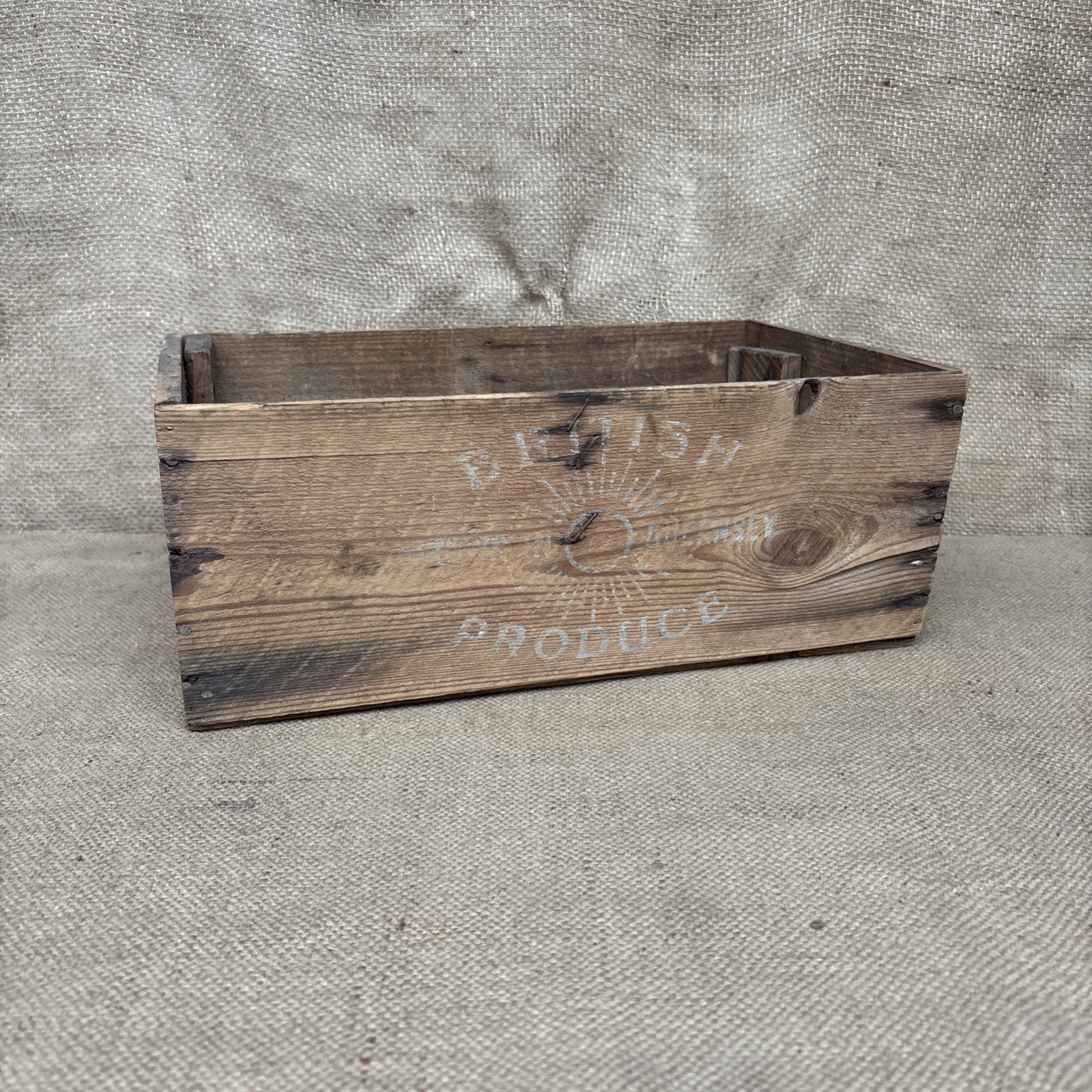 Vintage Wooden Produce Box – Guernsey – Farmhouse – Cottage – Garden – Rustic