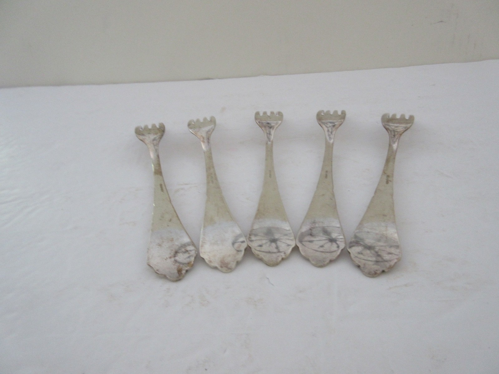 Antique Germany BREMER 800 Silver Set of 5 Forks 187.7 grams / 6.035 t.oz