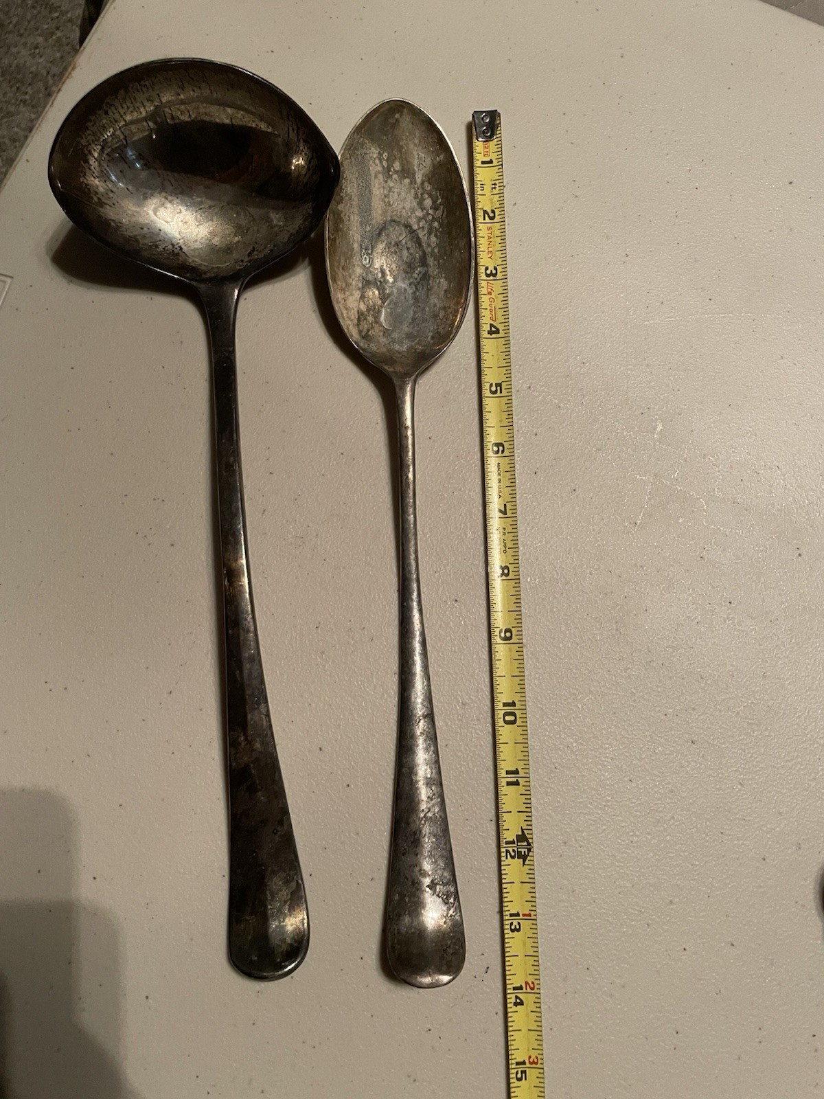 Antique Large Spoons Lot Of 8 Pieces