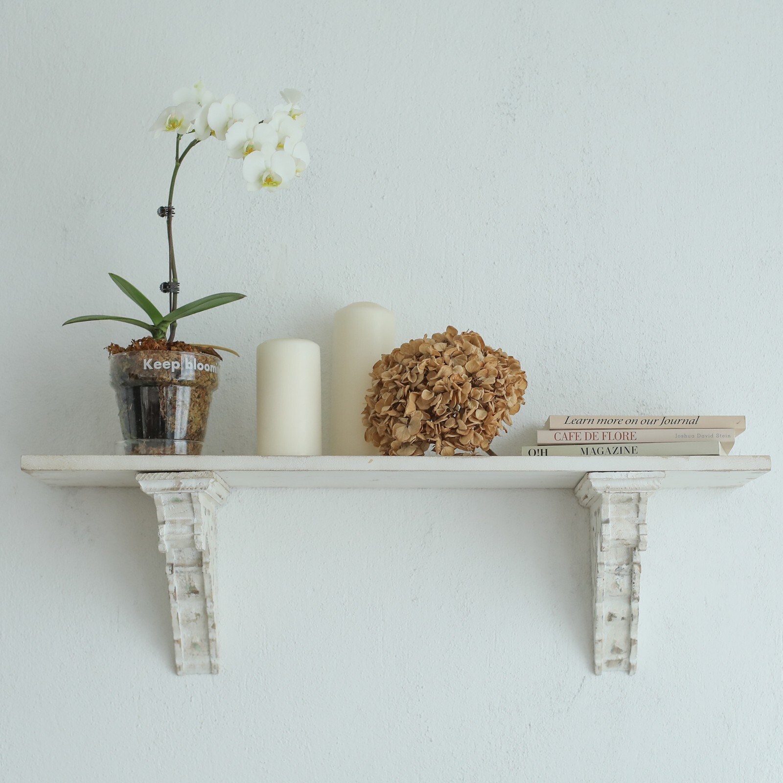 Antique Wood Corbels Pair, Vintage Wood Shelf Brackets