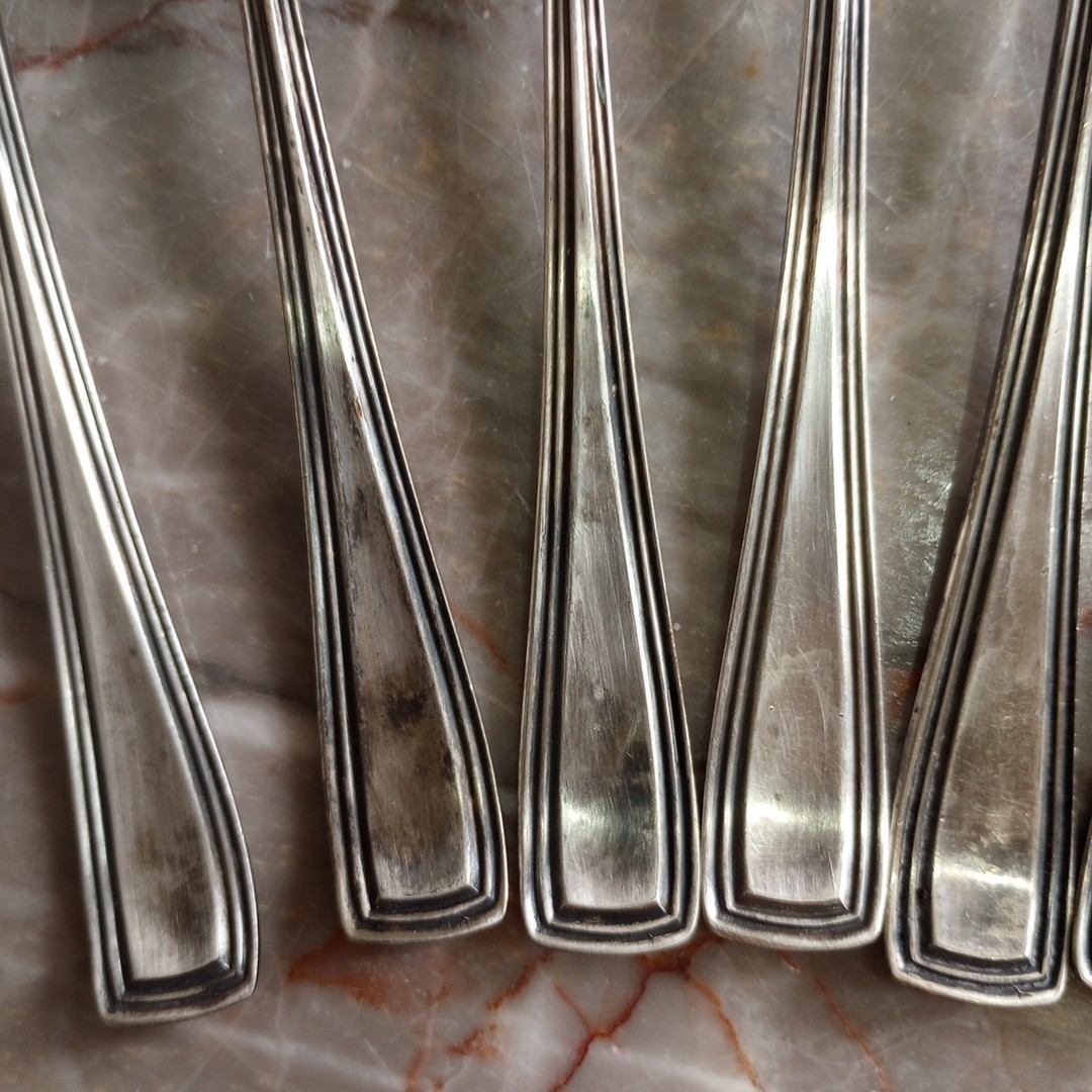 Elbarson Silver Iced Tea Spoons Set of 8 Silverplated USA Antique
