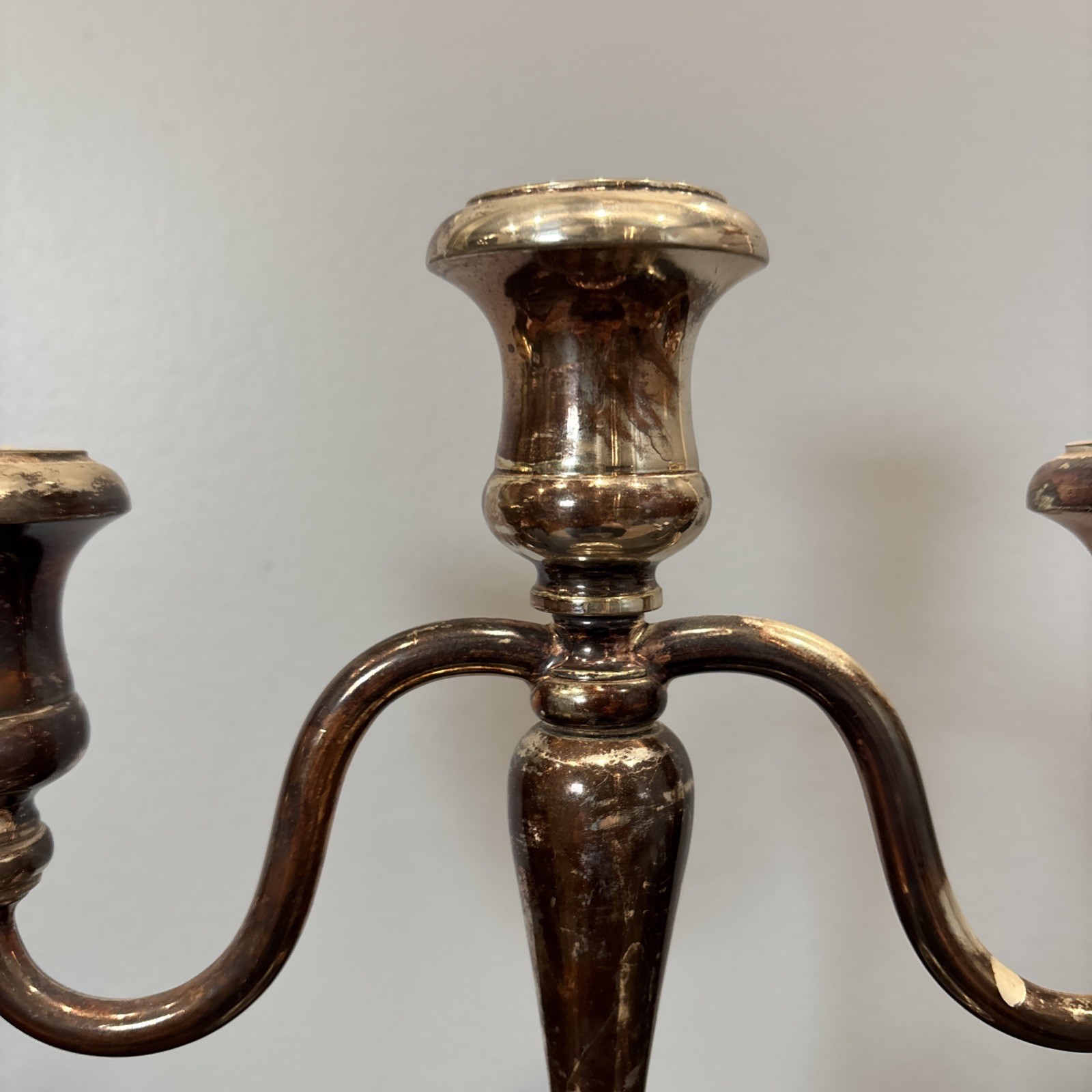 Sheffield Silver Co Silverplate Candlestick Italy Elegant 9 3/4” 9 1/4″ Romance