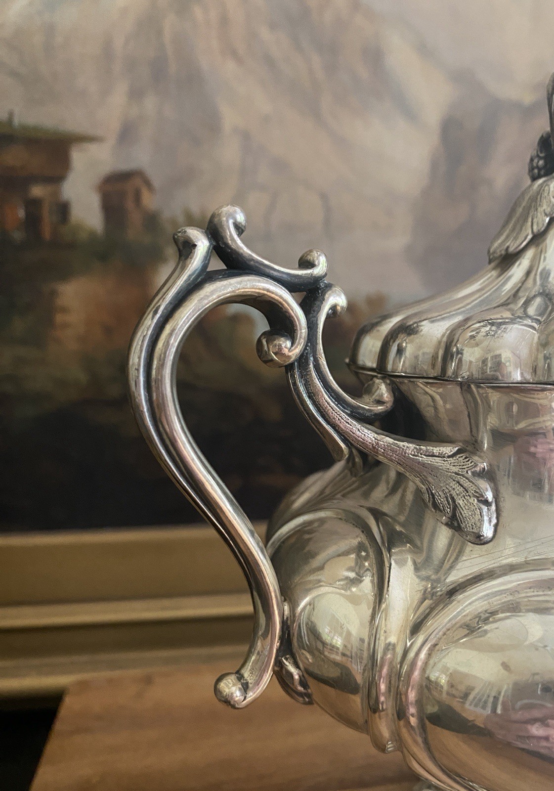 REED AND BARTON Victorian Lobed VESSEL Acorn Finial Antique 1858-1870