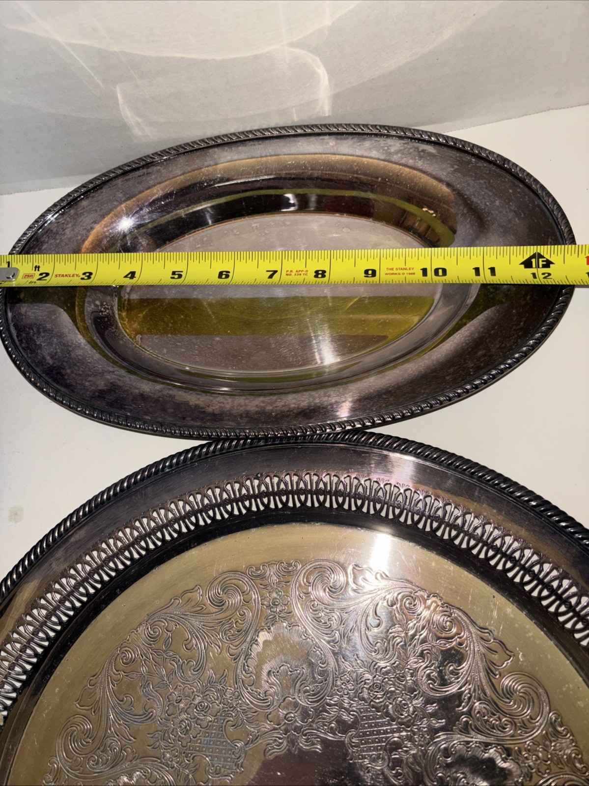 Lot Of 6 Vtg Silverplate Trays