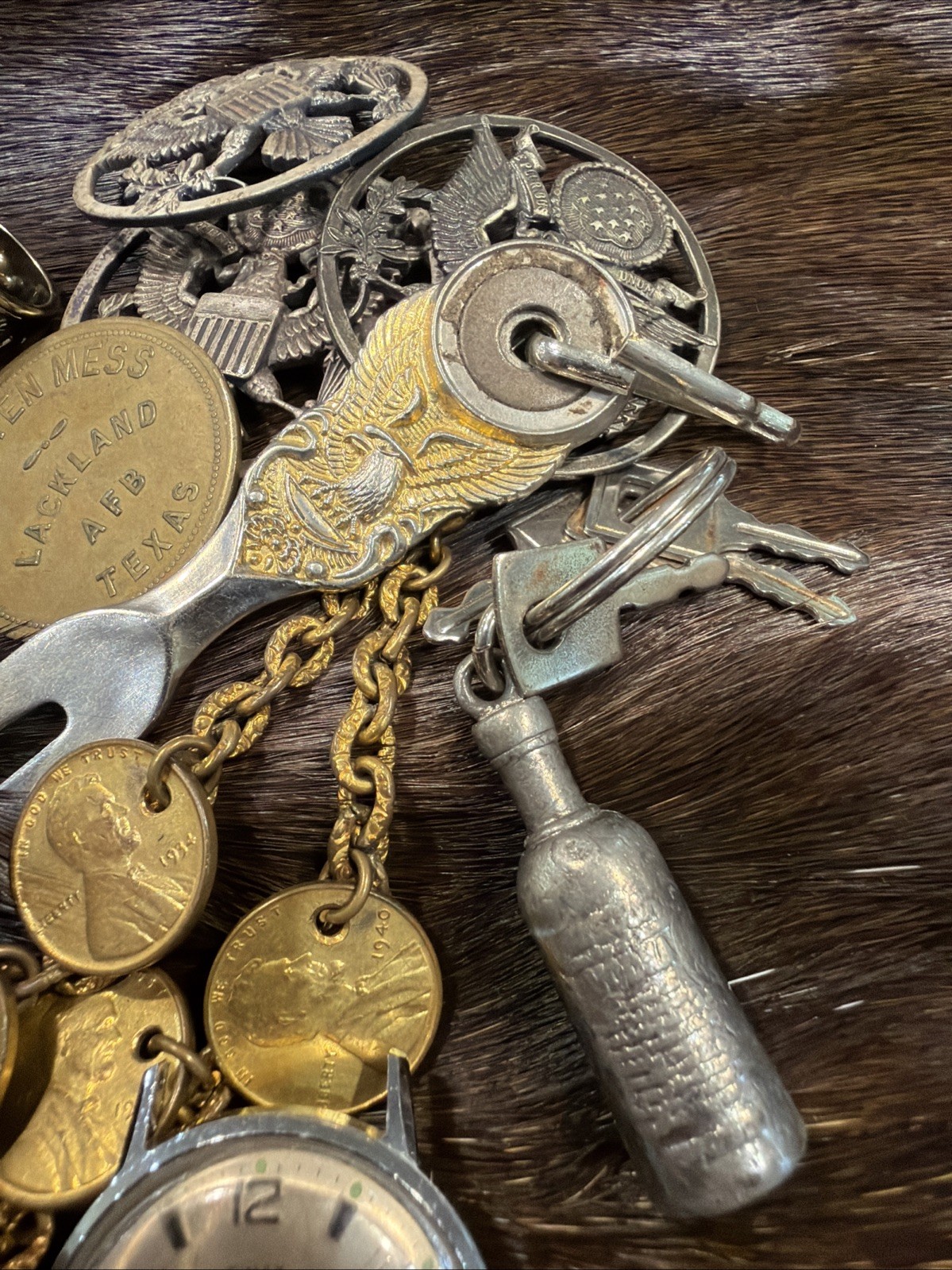 Vintage Grampa Drawer Lot Militaria Antiques Etc