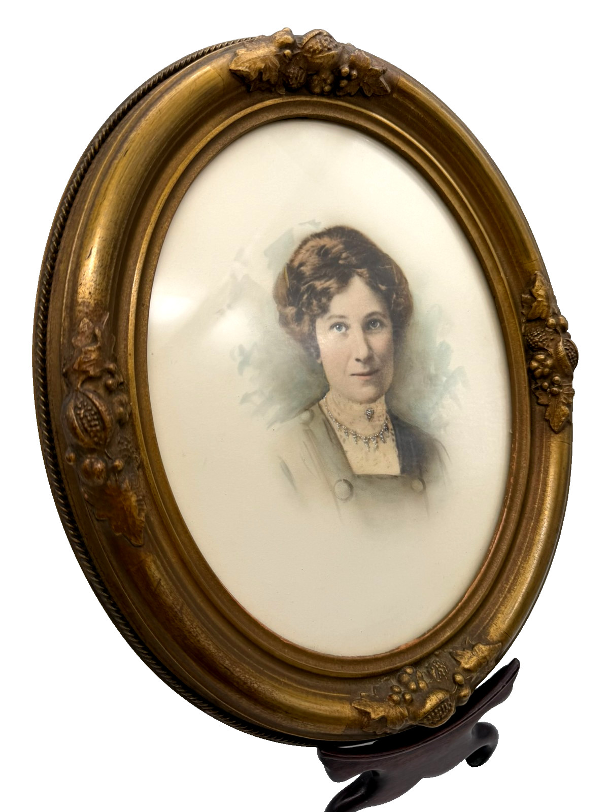 Oval Framed Hand Colored Antique Portrait circa 1890’s – 1910