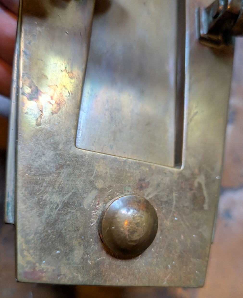 ART DECO DOOR KNOCKER / LETTERBOX – Vintage Brass Salvage Door Knocker Antique?