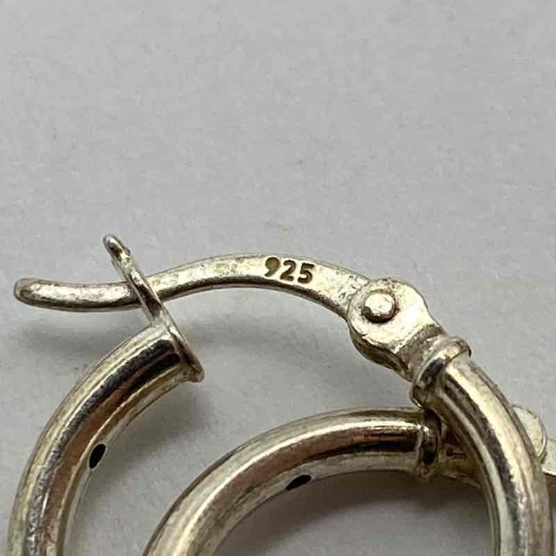 925 Sterling Silver Jewelry Lot of 4 Garnet Necklace CZ Rings Hoop Earrings