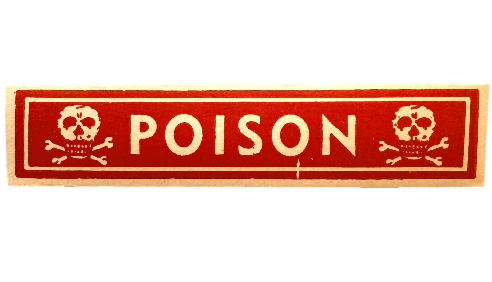 1930s Poison Bottle Miniature Label NOS Apothecary Ephemera Medical Skulls