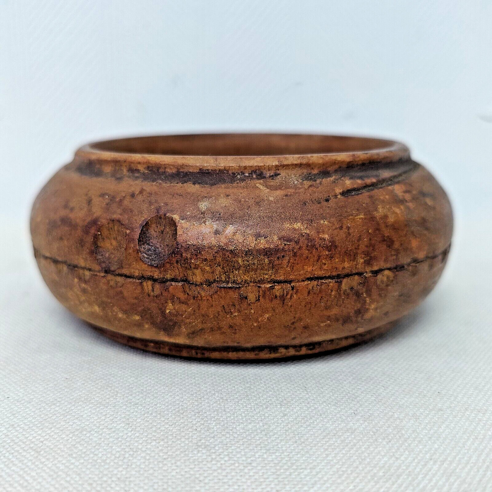 Antique Wood Bowl Vessel Primitive Carved Turned Farmhouse 18th 19th Century