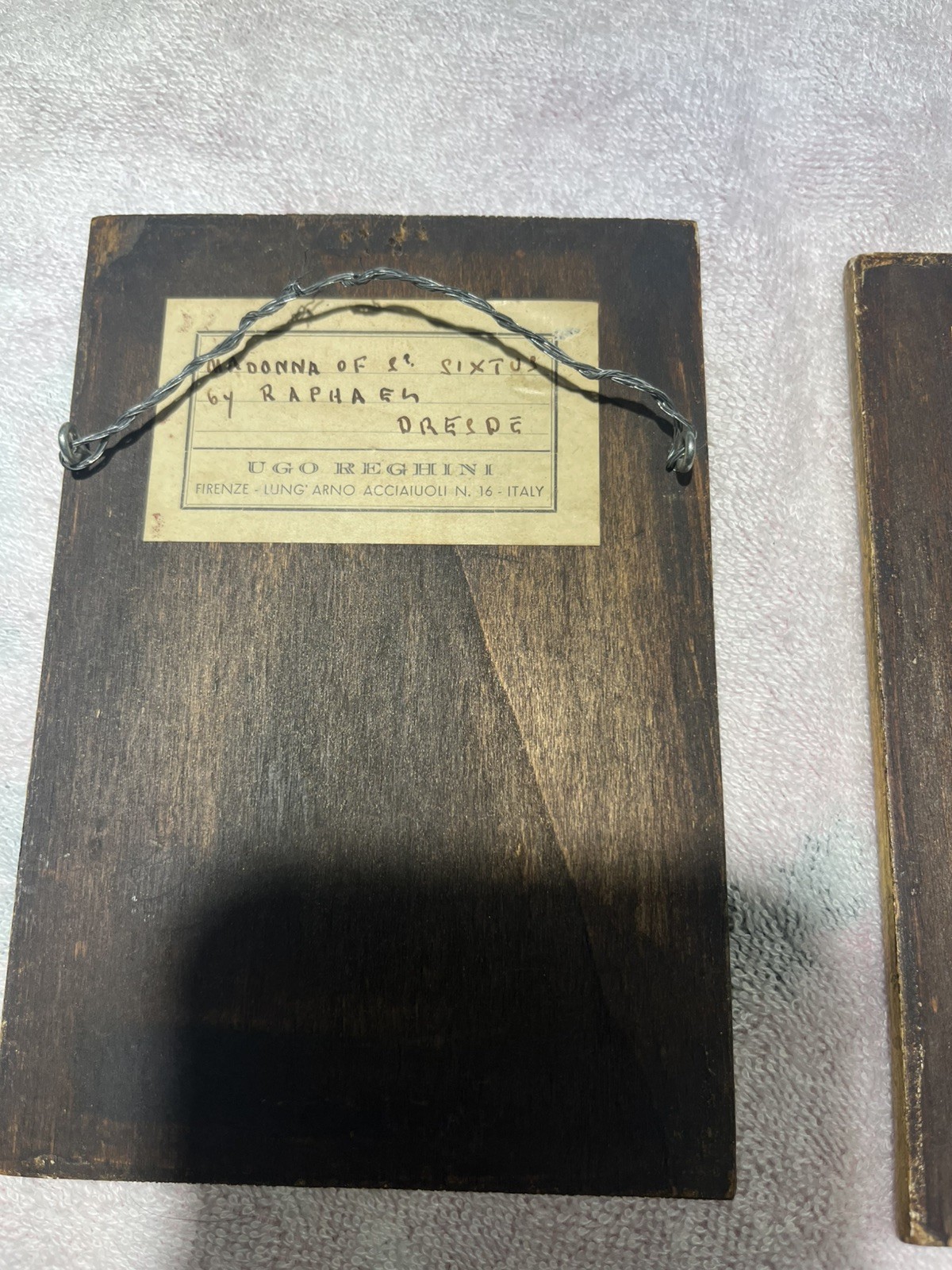 Mona Lisa Lot Of 2 plaques Gold Wood Very Rare Unique!! By Ugo Reghini