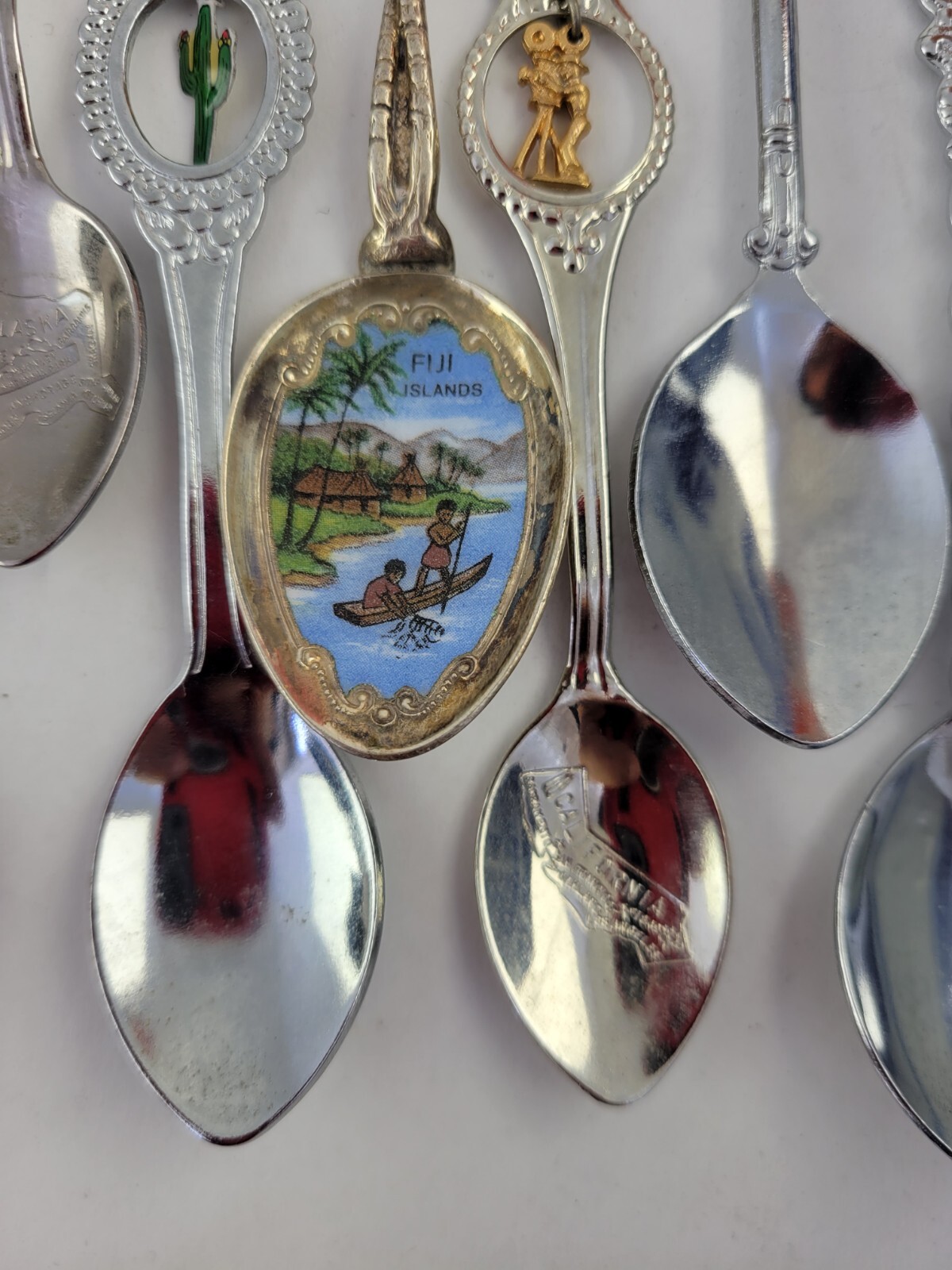 17pc Set of Vintage Souvenir Spoons Germany, Arizona, London, Vegas, Paris