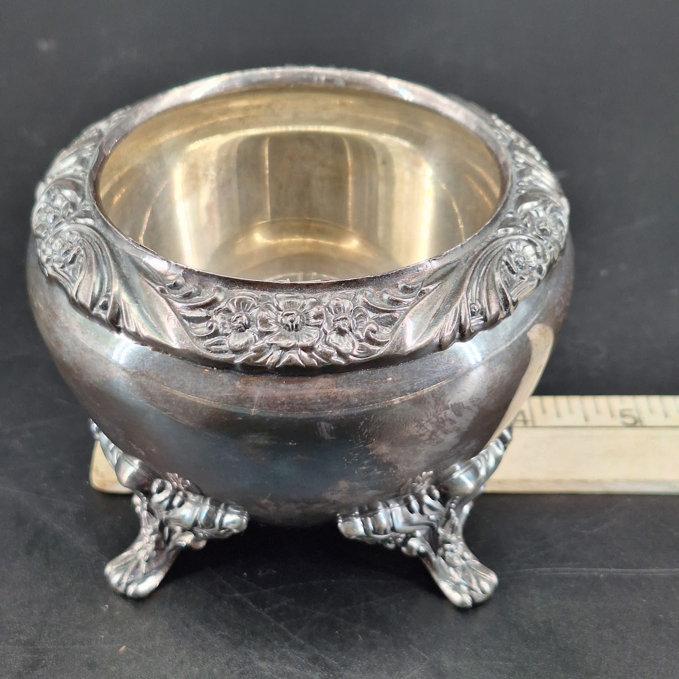 Vtg Heritage 1847 Rogers Silver Plated Footed Rose Bowl Open Sugar Bowl