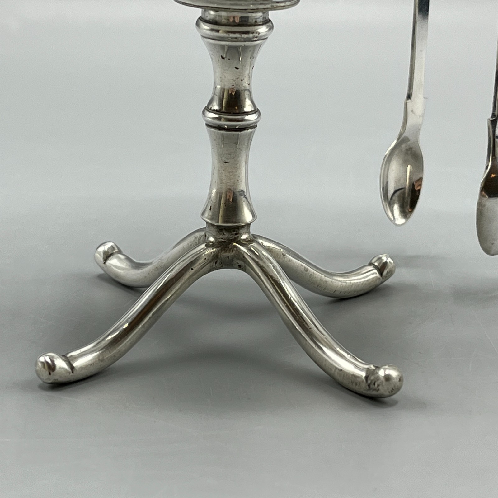 Antique Silver Plated Sugar Bowl / Bon Bon Dish & Tong Set c1912 Afternoon Tea