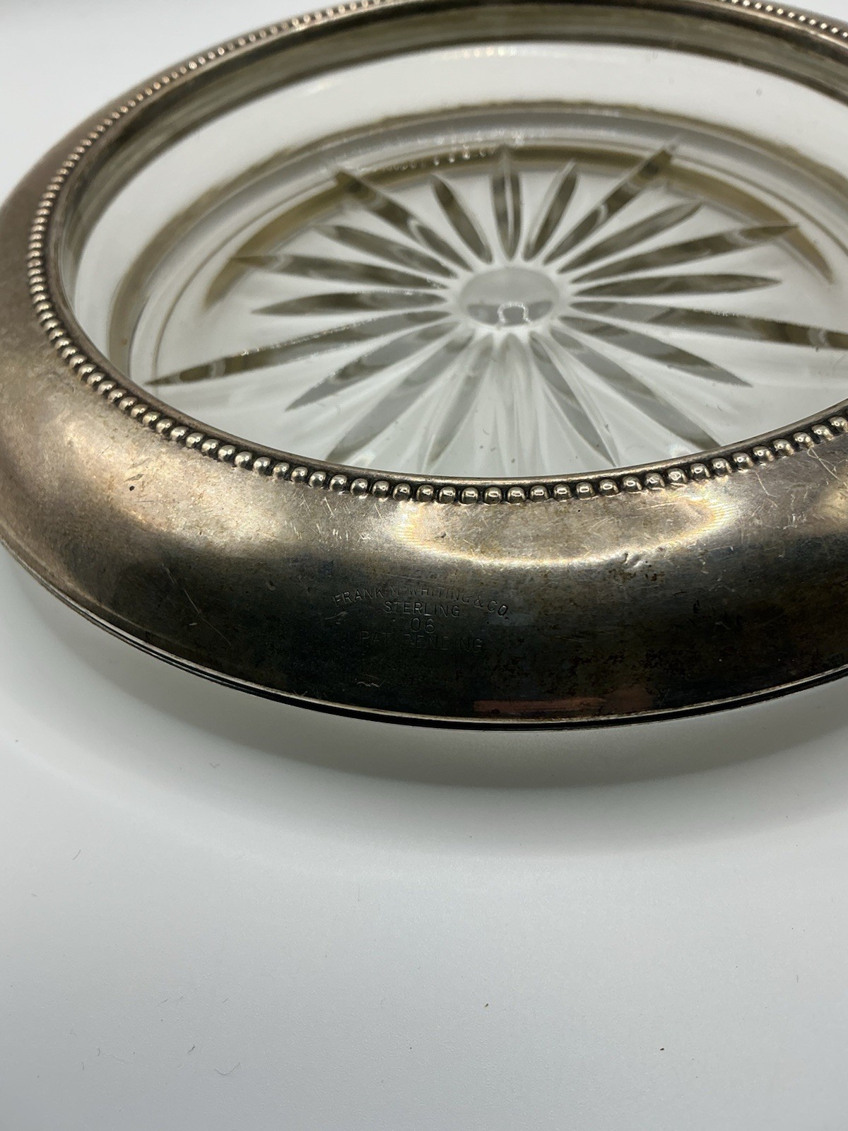 Sterling Silver Frank M Whiting 06 Wine Bottle Coaster