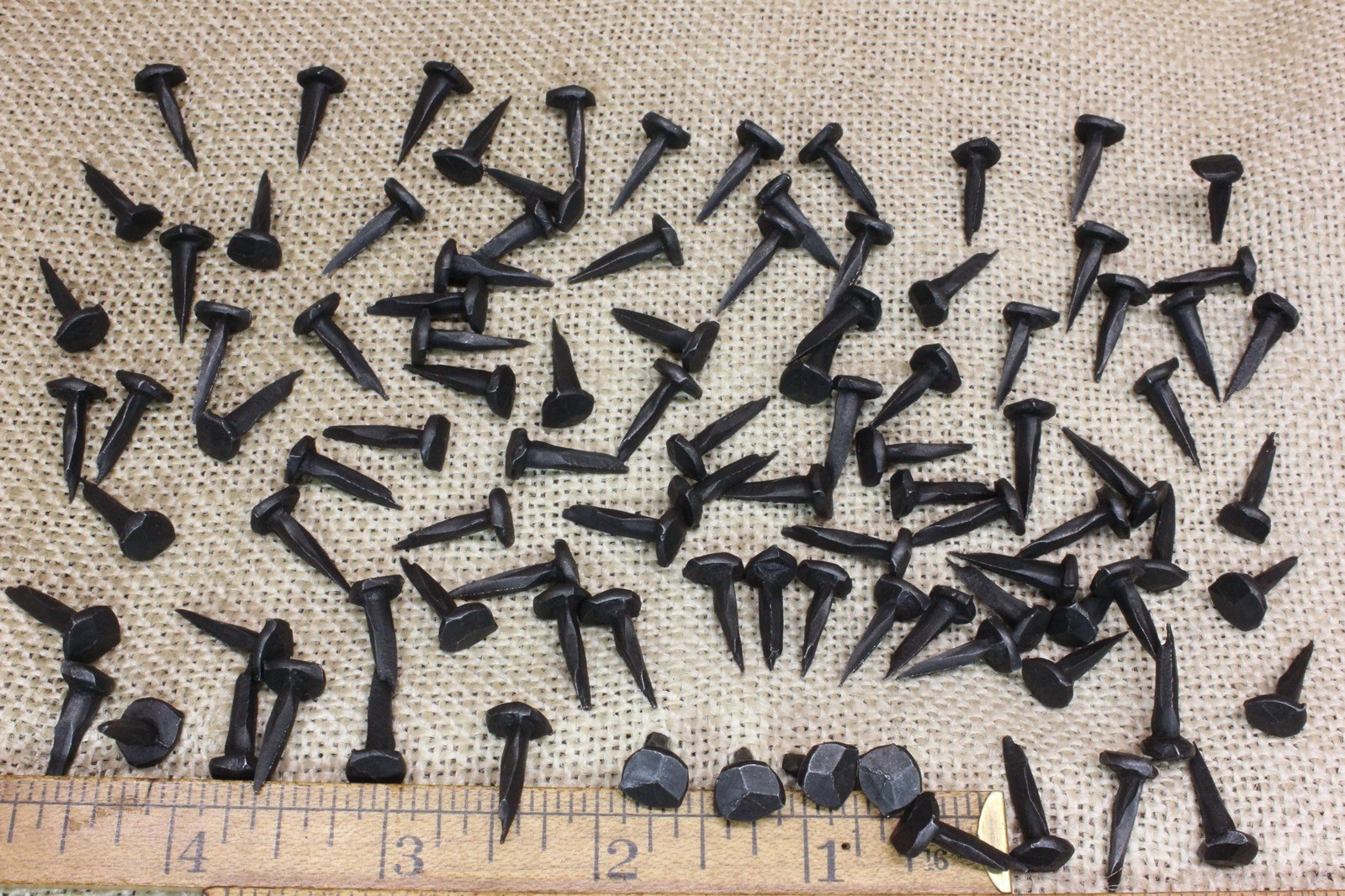 5/8″ Rosehead 100 Nails Square Wrought Iron Tacks Vintage Rustic Decorative Look