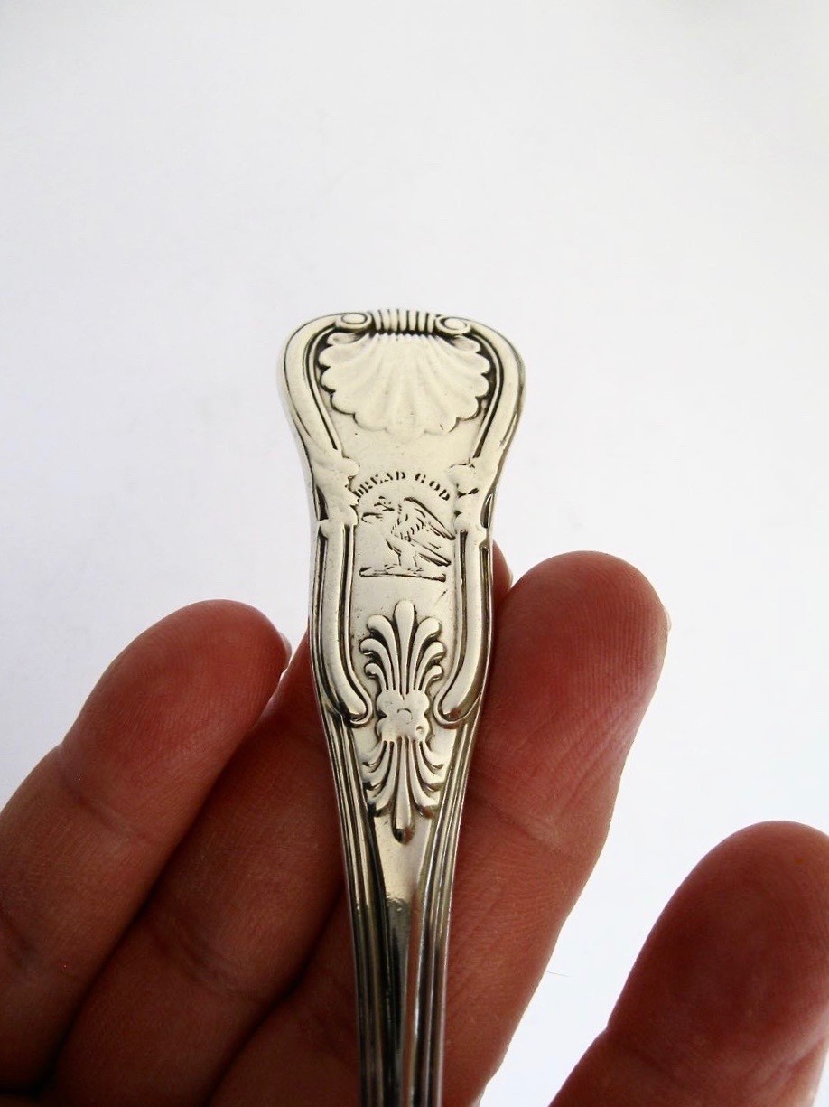 Rare 1821 Scottish Sterling Silver Cheese Spoon Stilton Scoop – Clan Munro!