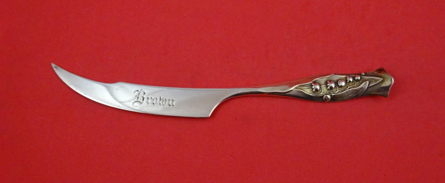 Flora by Shiebler Sterling Silver Letter Opener w/ lily of the valley 7 1/8″