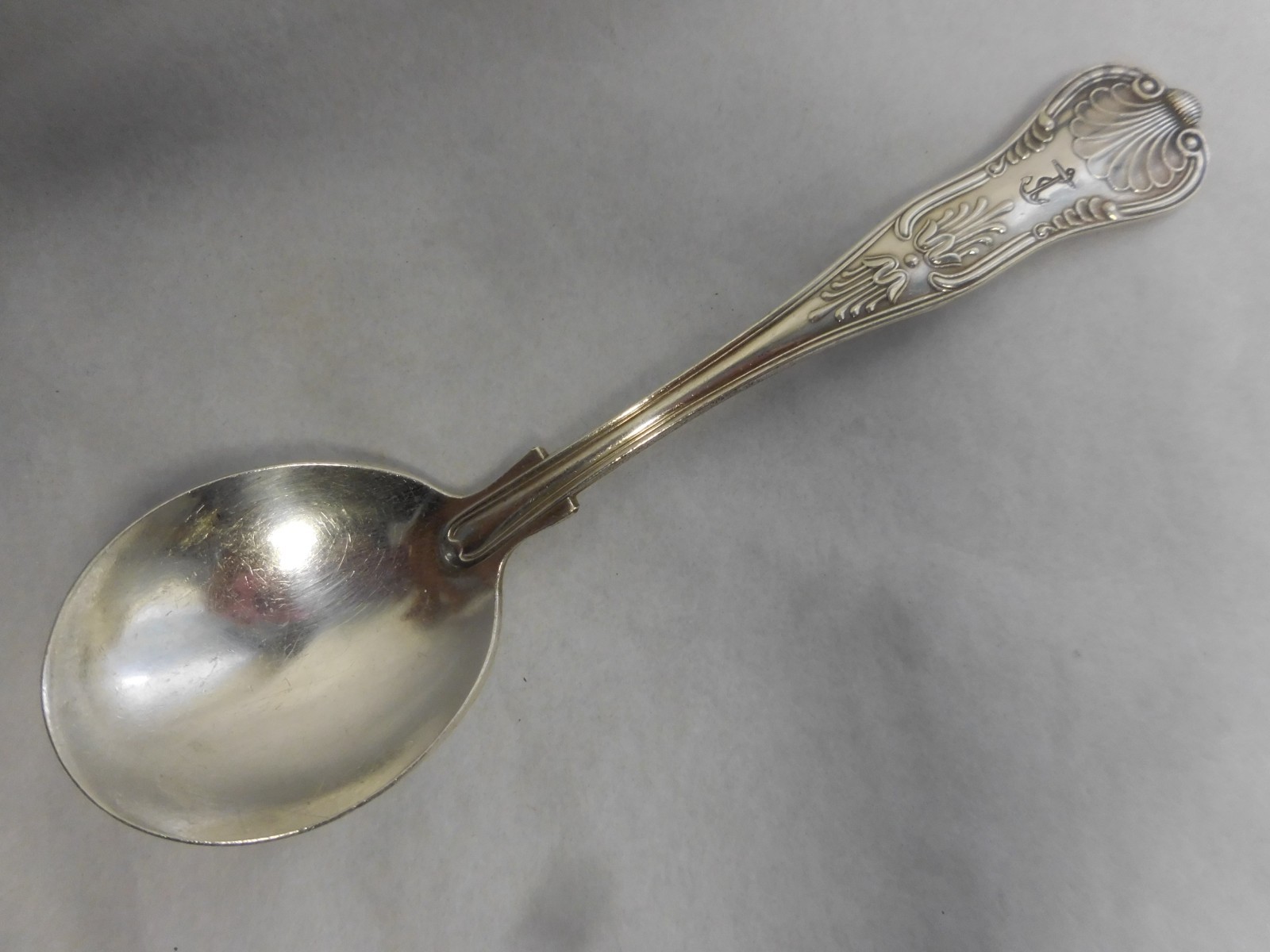USN FOULED ANCHOR UNITED STATES NAVY SILVERPLATED GUMBO SPOON 7″ KING PATTERN