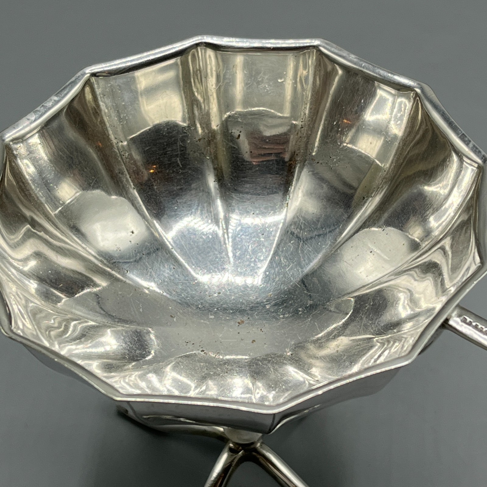 Antique Silver Plated Sugar Bowl / Bon Bon Dish & Tong Set c1912 Afternoon Tea