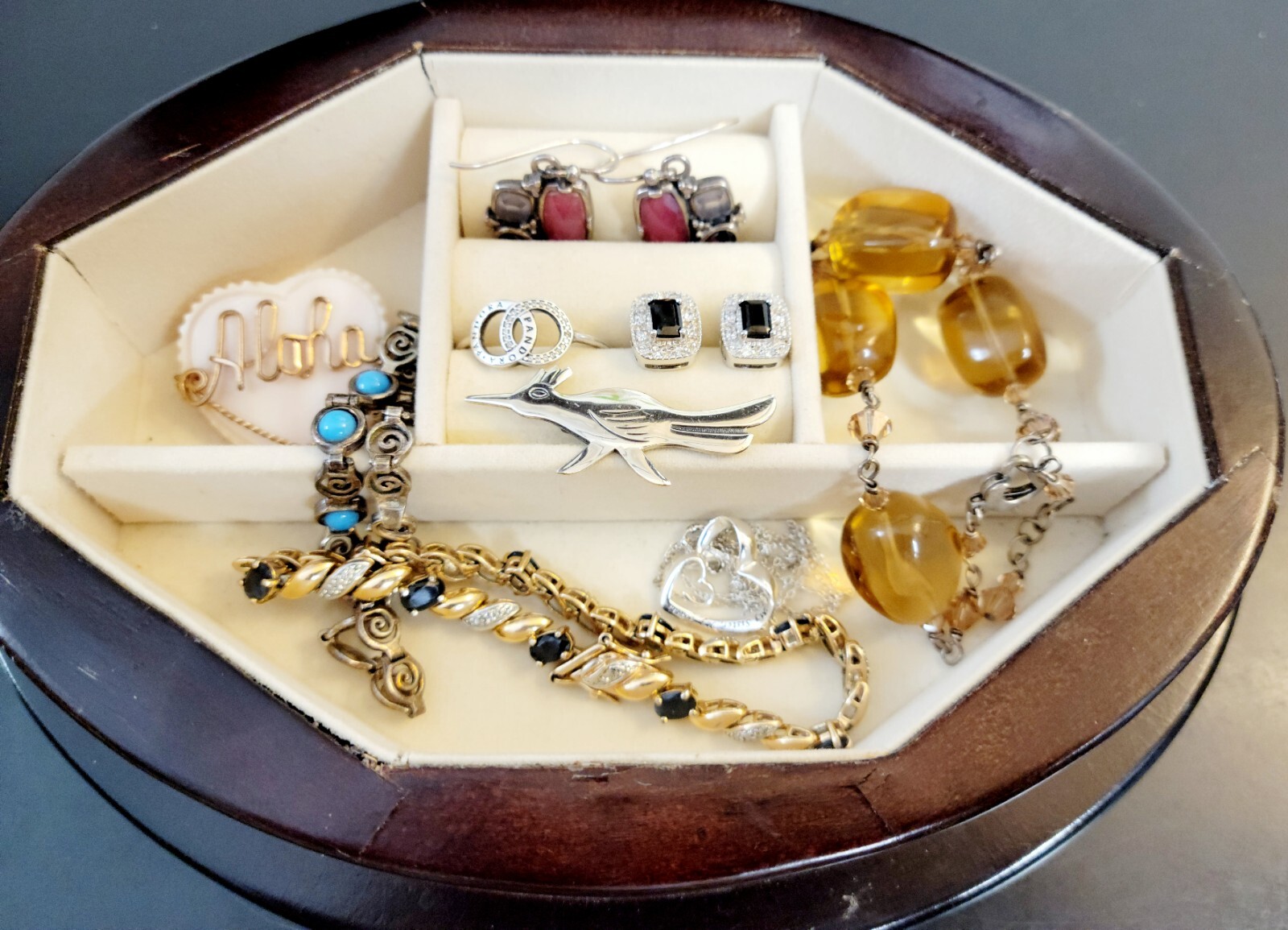 Lot Fine Sterling Silver Jewelry With Box 39.83g Pandora Barse Native More