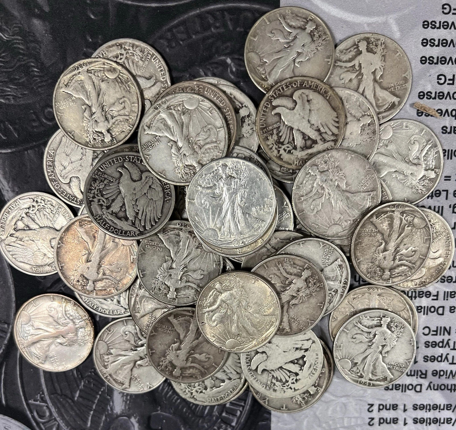 [Lot of 5] Walking Liberty Half DoIlar – 90% SiIver – Choose How Many Lots of 5!