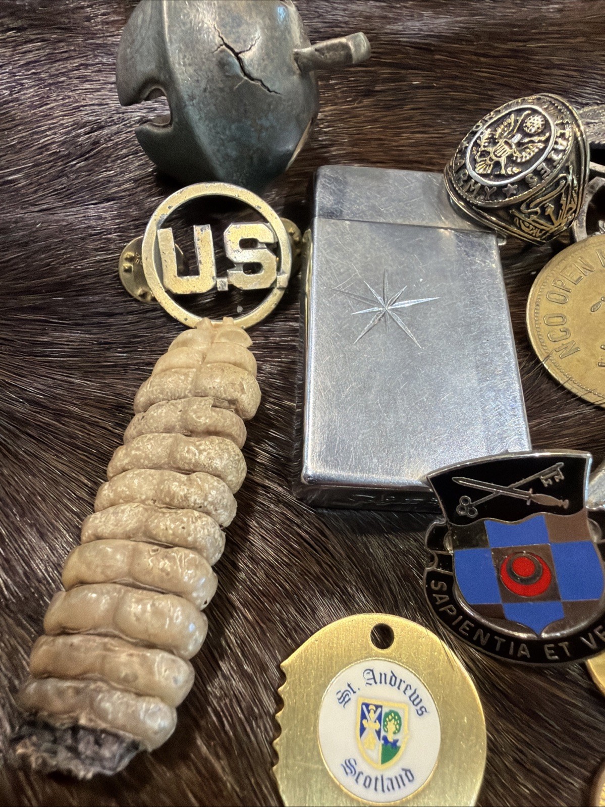 Vintage Grampa Drawer Lot Militaria Antiques Etc