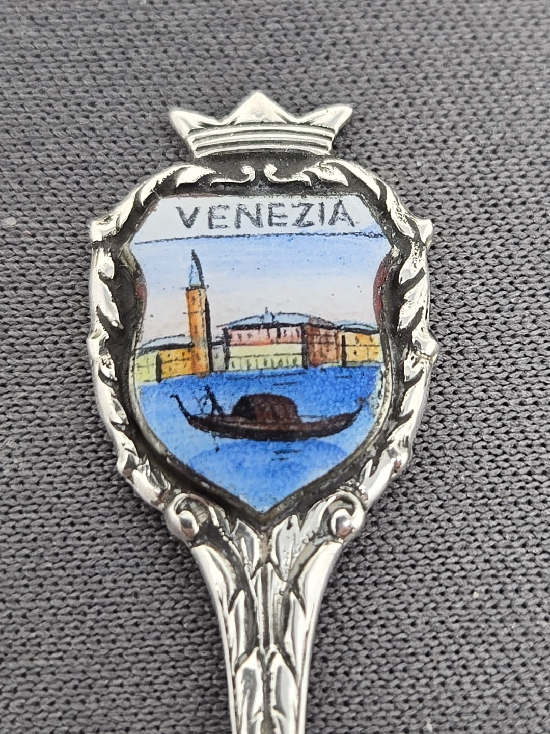 Set 2 Vintage Italy 800 Silver Souvenir Souvenir Demitasse Spoons