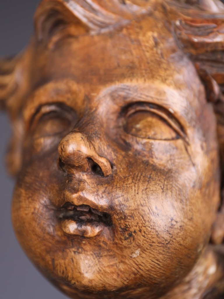 Large Italian Carved Wooden Putto Cherub Figure | Late 18th Century Ecclesiastic