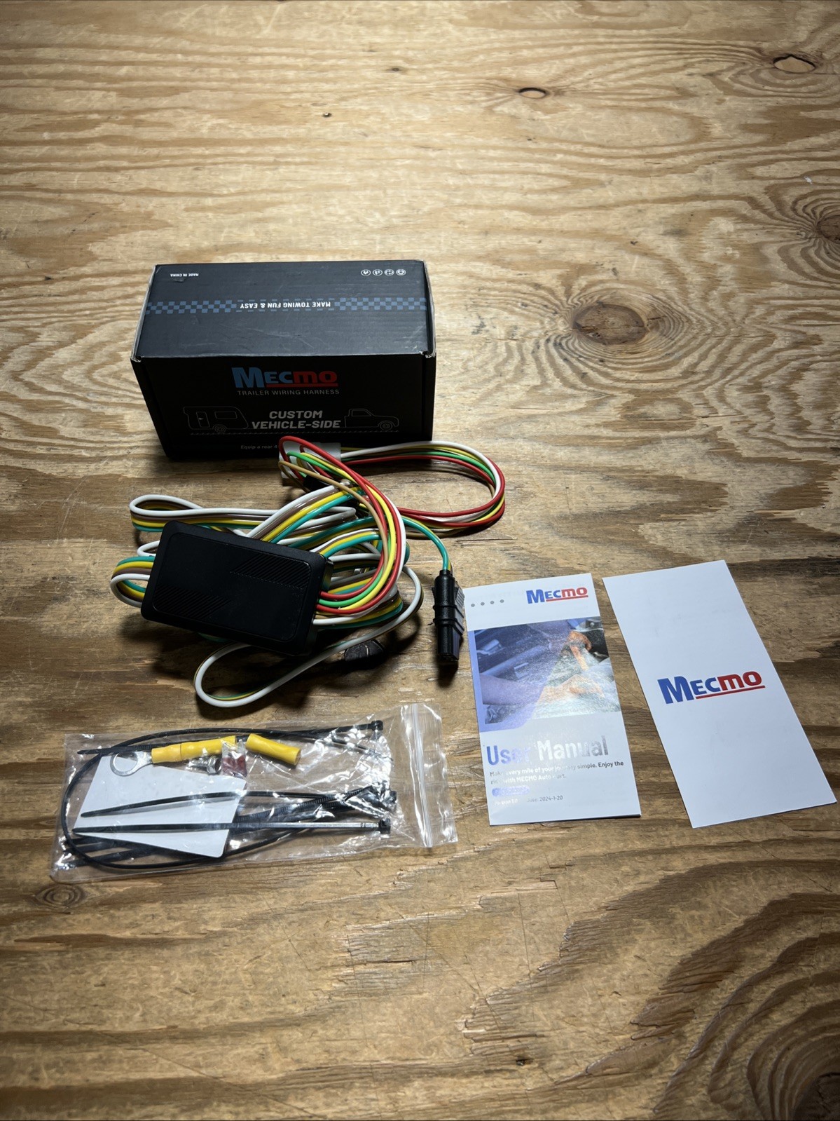 MECMO 4-Pin Trailer Wiring Harness 56040 for 2009-2024 Subaru Forester, Outback,