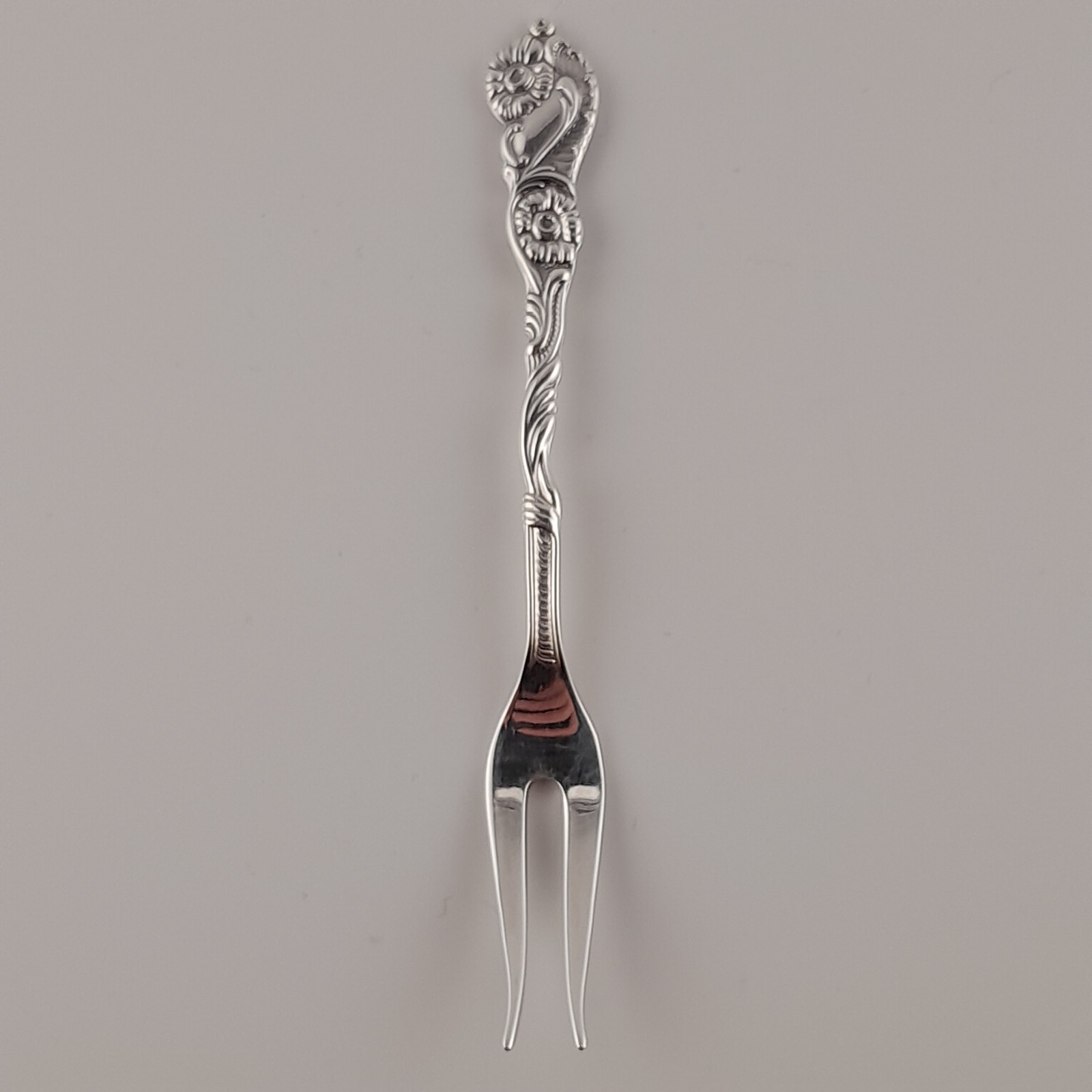 Nils Johan Sweden NIJ4 Silverplate 3pc Set Demitasse Spoon Lemon Fork Sugar Tong