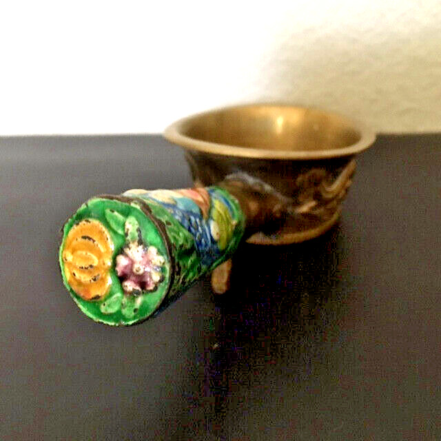 Asian Antiques, Enamel, Cloisonne, Brass, Silk Iron, “Dragon”, 1900-1940, China