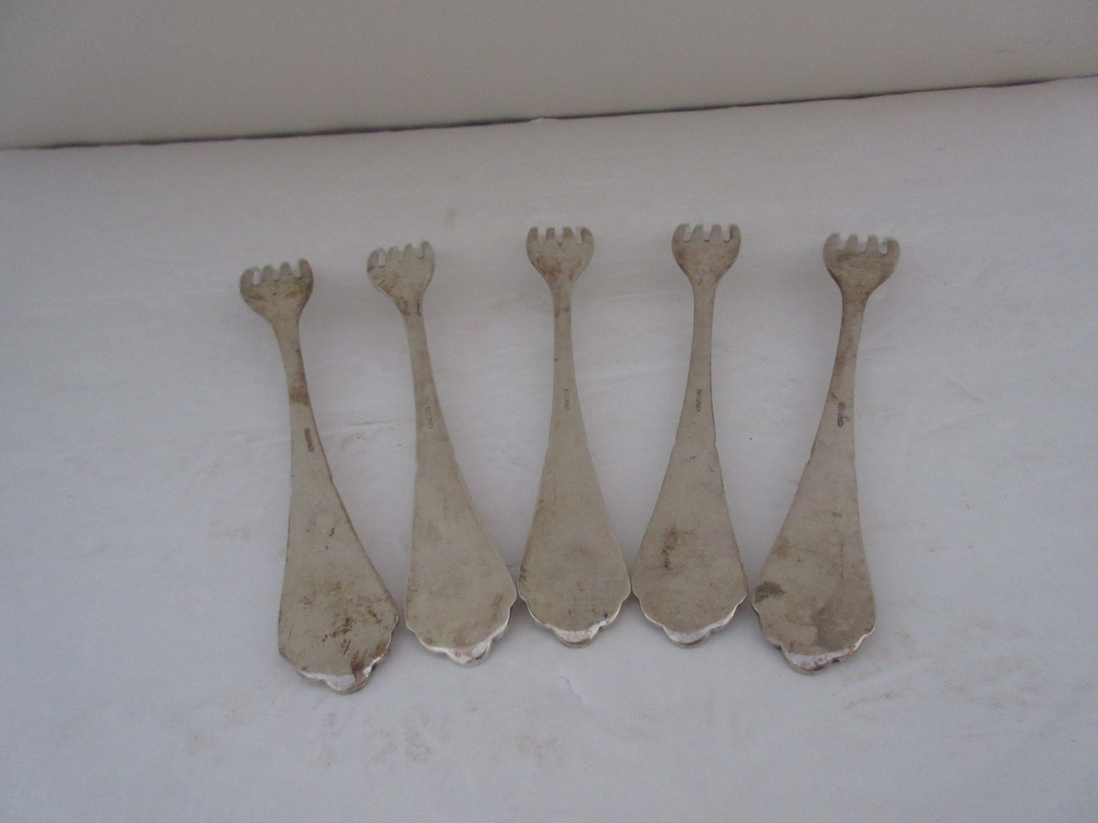 Antique Germany BREMER 800 Silver Set of 5 Forks 187.7 grams / 6.035 t.oz