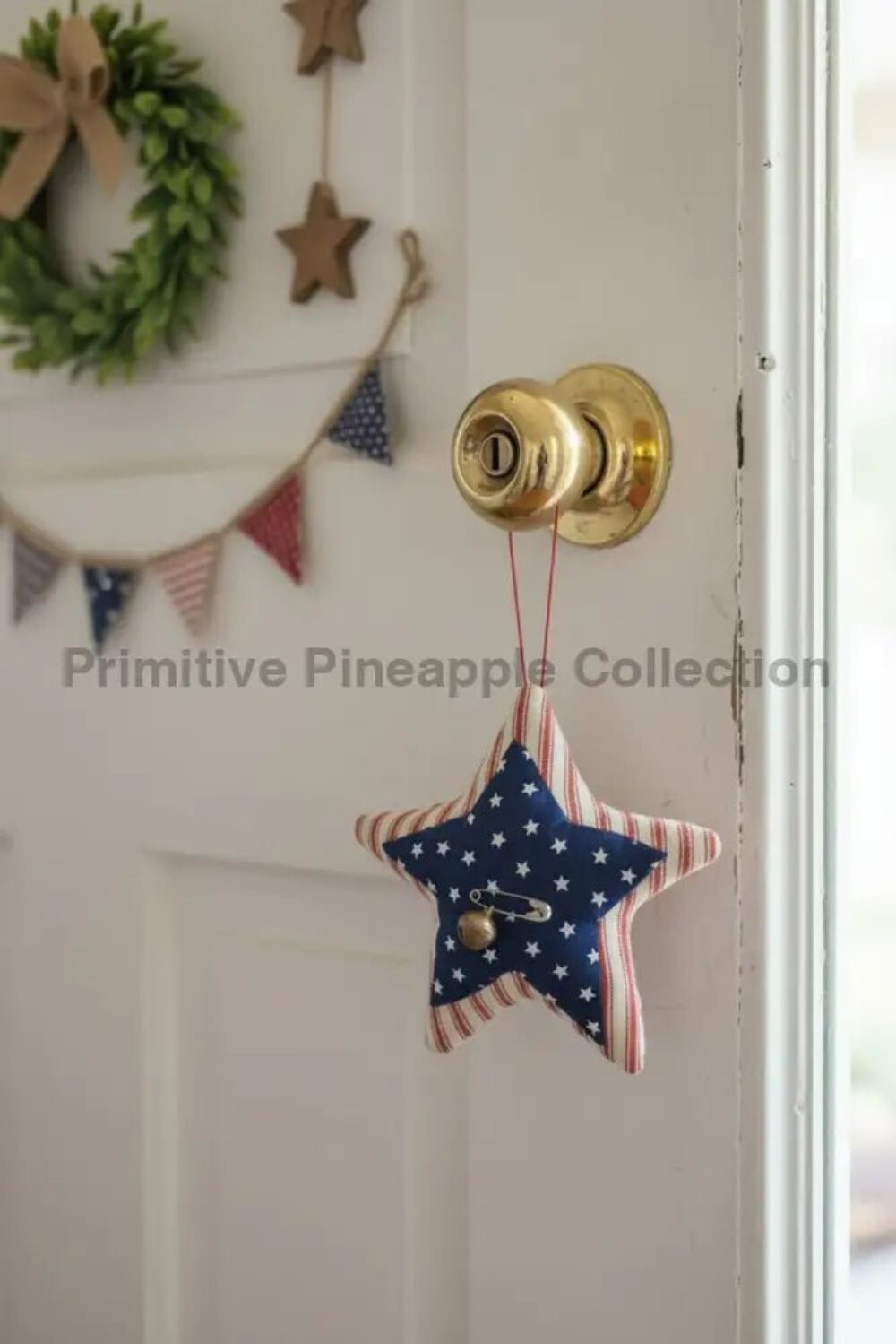 Americana Handcrafted Red White and Blue Star Ornament