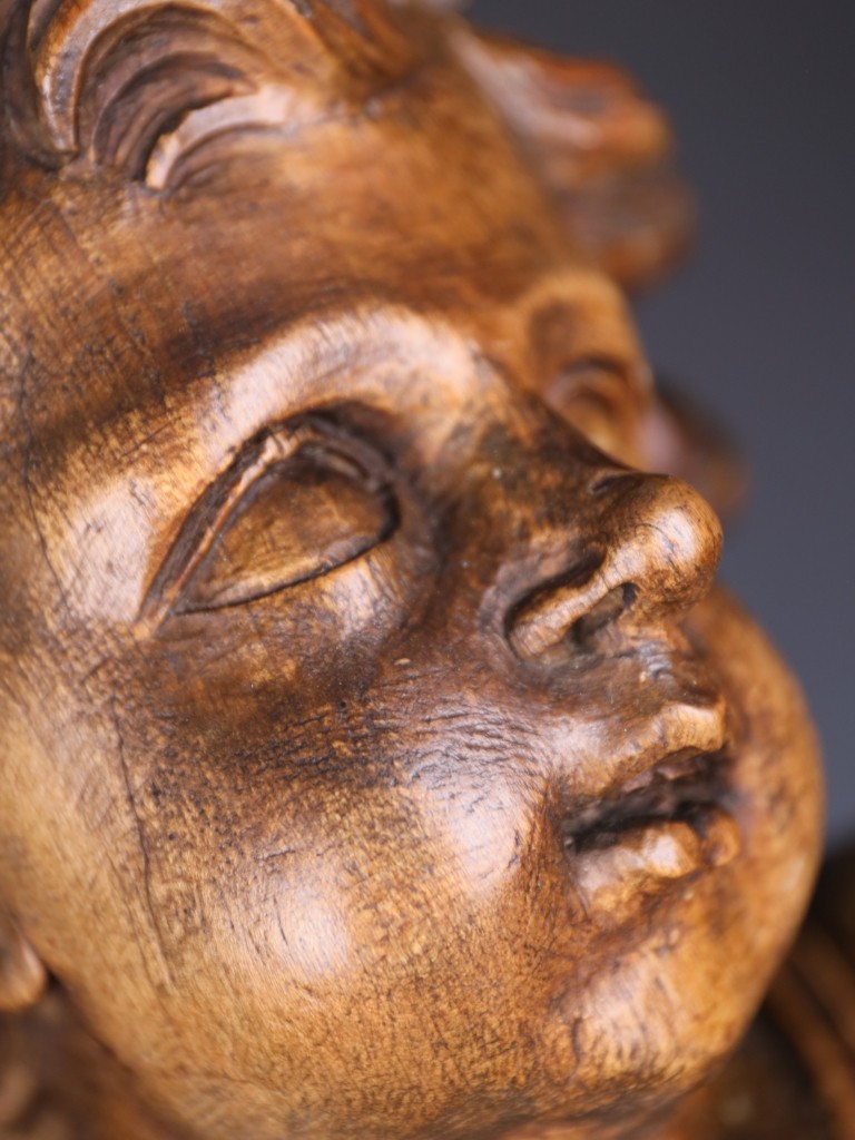 Large Italian Carved Wooden Putto Cherub Figure | Late 18th Century Ecclesiastic