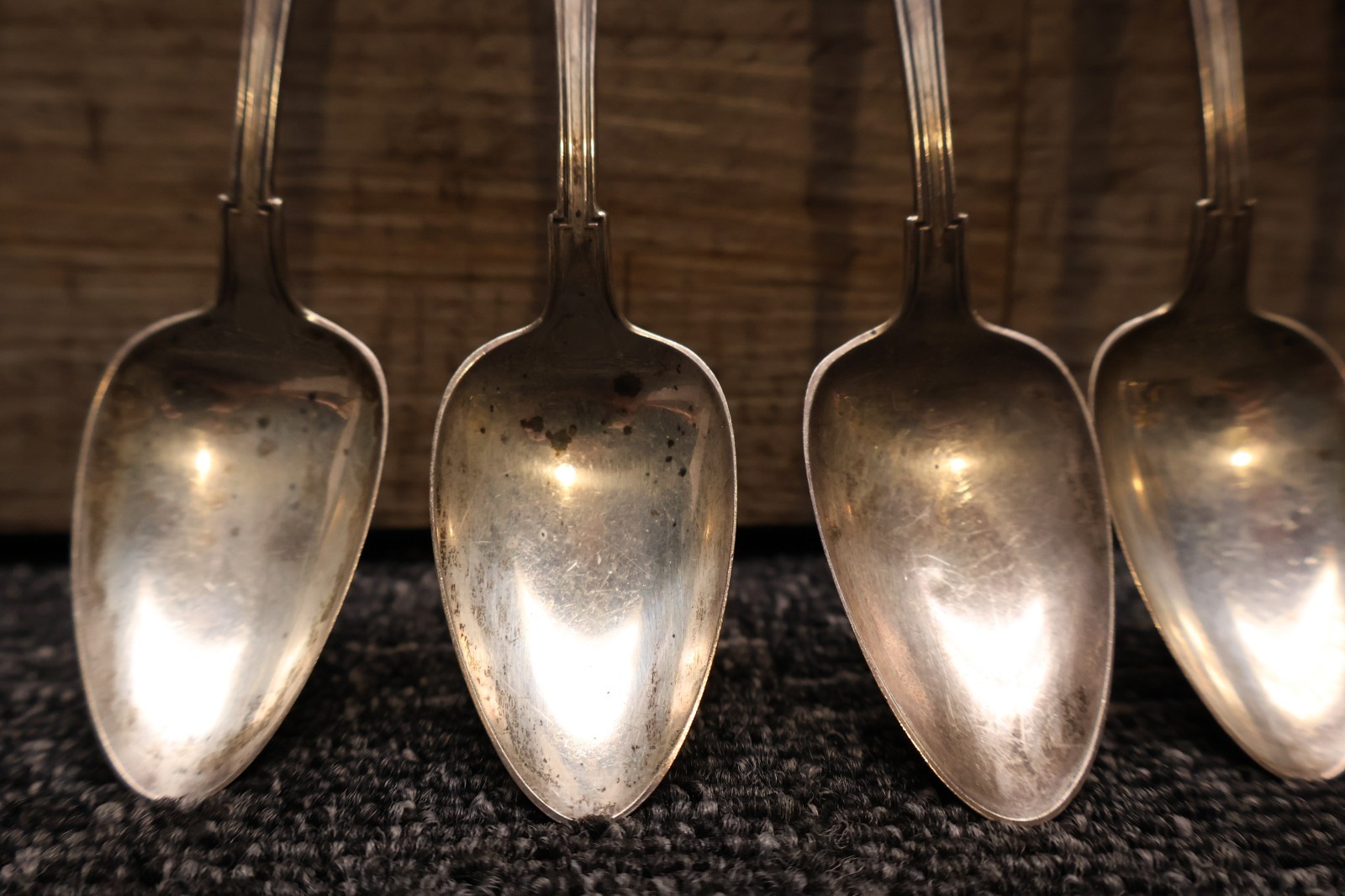 Gorham Etruscan Sterling lot of 6 spoons mono 1917 1918