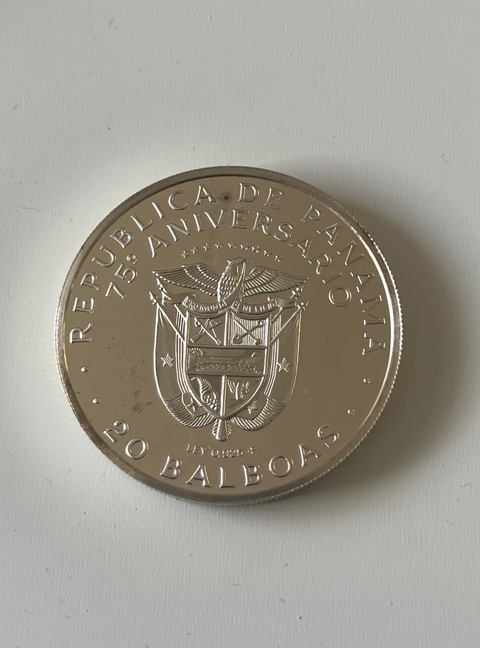 Largest silver collectible coin, Panama, 1978 uncirculated, great birthday gift!