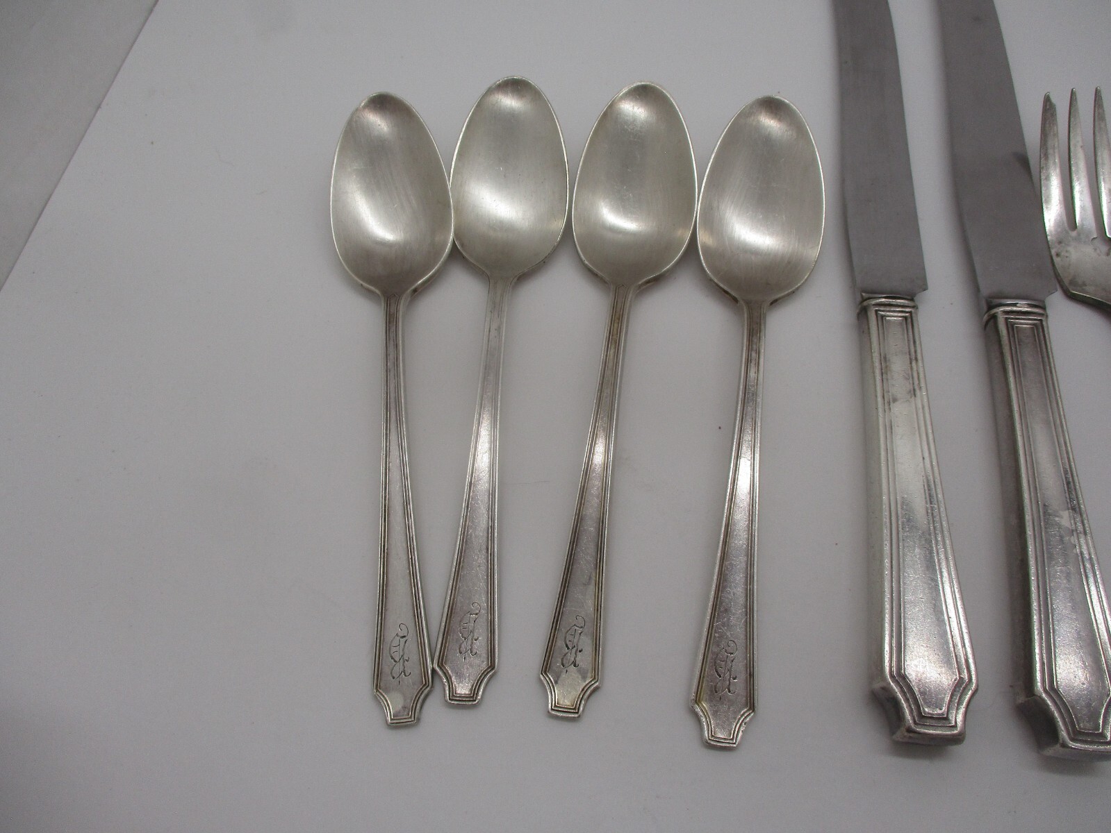 Vintage Silverplate Lot, Forks, Knives Spoons, Etc