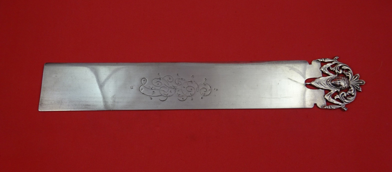 Pattern Unknown by Shiebler Sterling Silver Ruler w/ art nouveau woman 11 1/4″