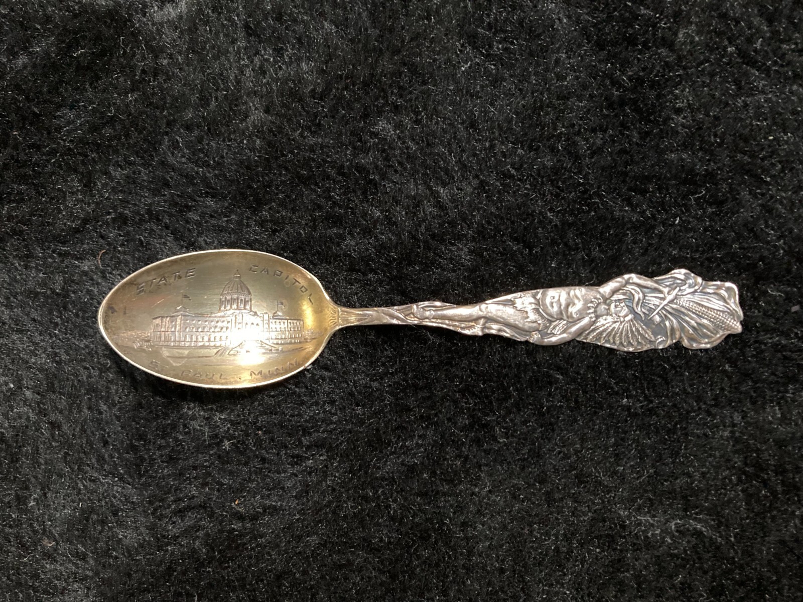 ~St. Paul Minnesota~ Vintage Antique INDIAN .925 Marked Sterling Silver Spoon