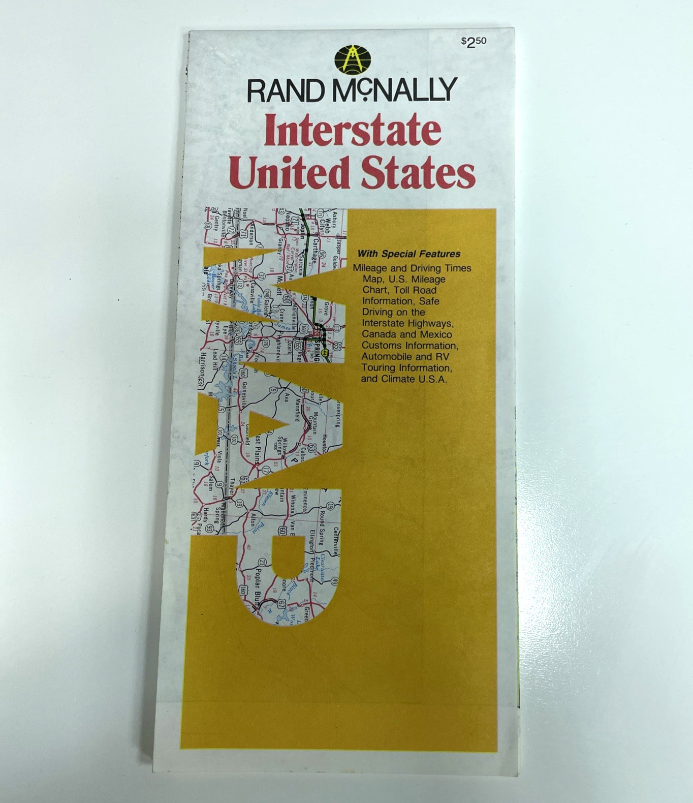 VTG Rand McNally Interstate United States Map 1990 Road Travel Guide Unopened