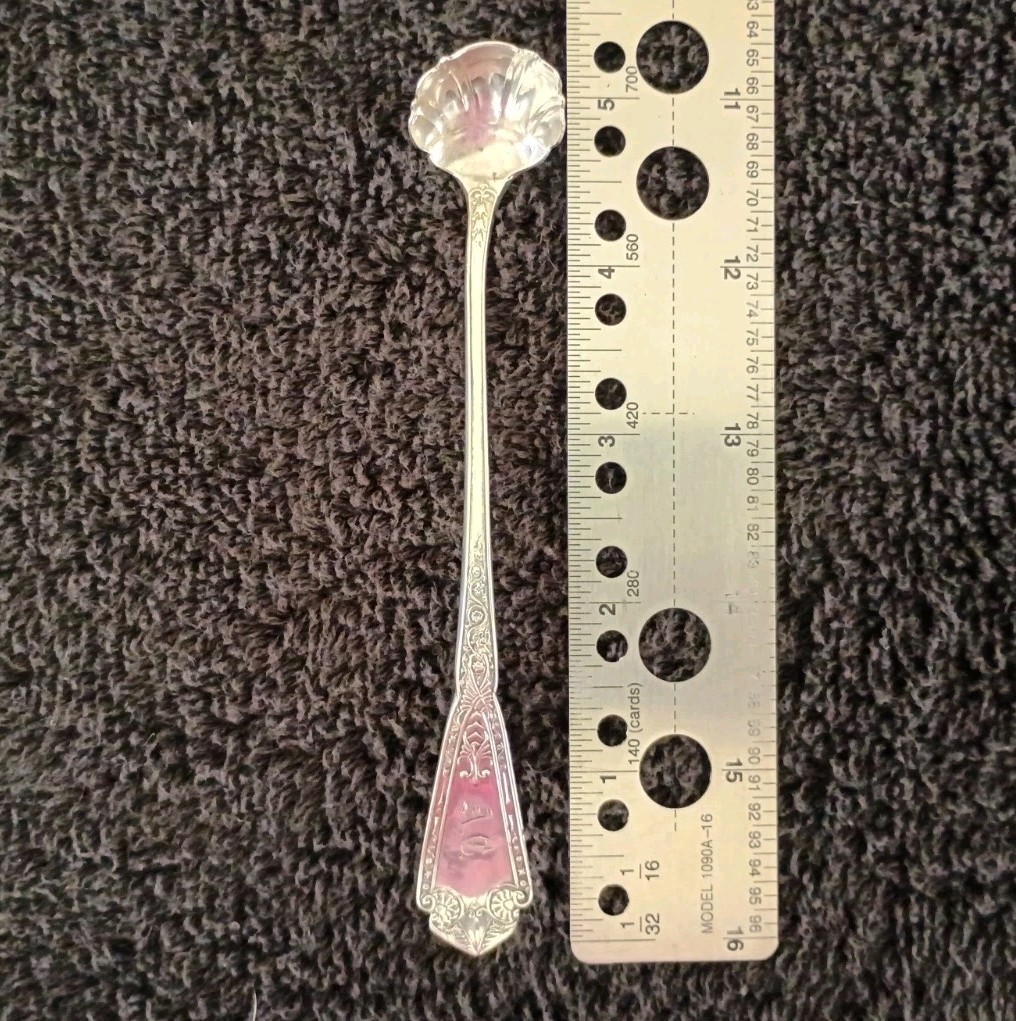 Unique Mustard Ladle H. J. Howe Hotchkiss and Schreuder Coin Silver Mono